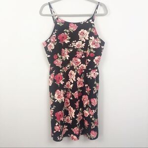 CHARMING CHARLIE | Navy Blue Floral Dress Large